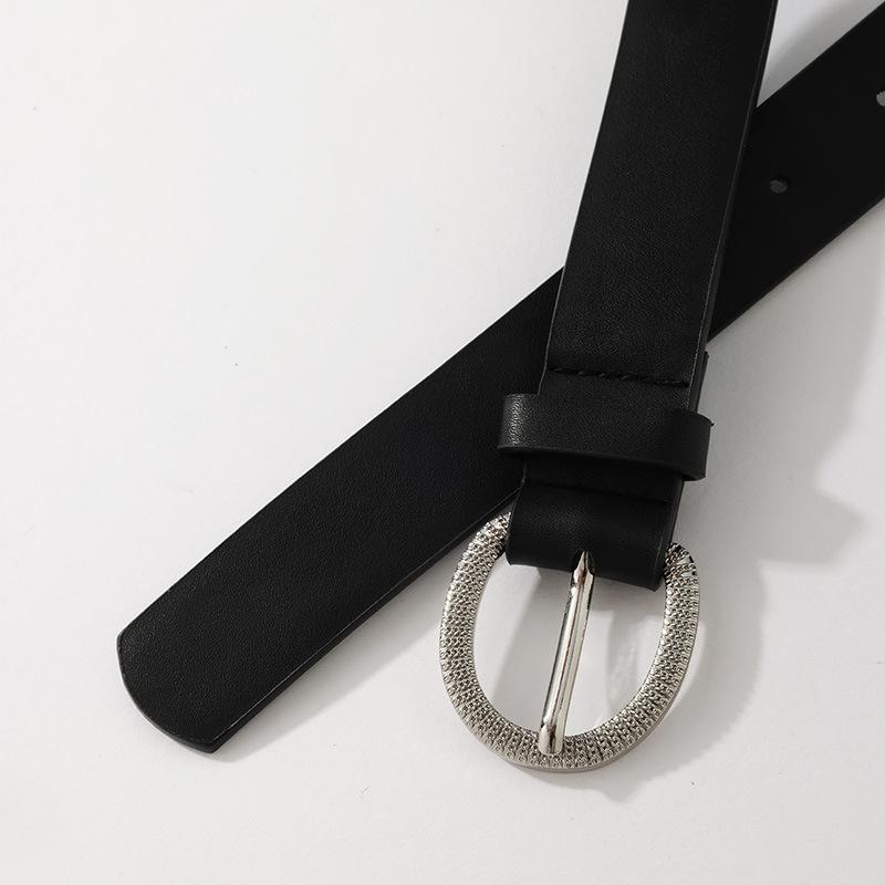 New Women's Belt Retro Hong Kong Style Simple and Versatile Daily Wear PU Belt Commuting Women's Belt