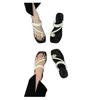 Women's Chunky Heel Platform Sandals, 2025 New Two-Way Summer Beach Slippers with Clip Toe Design.