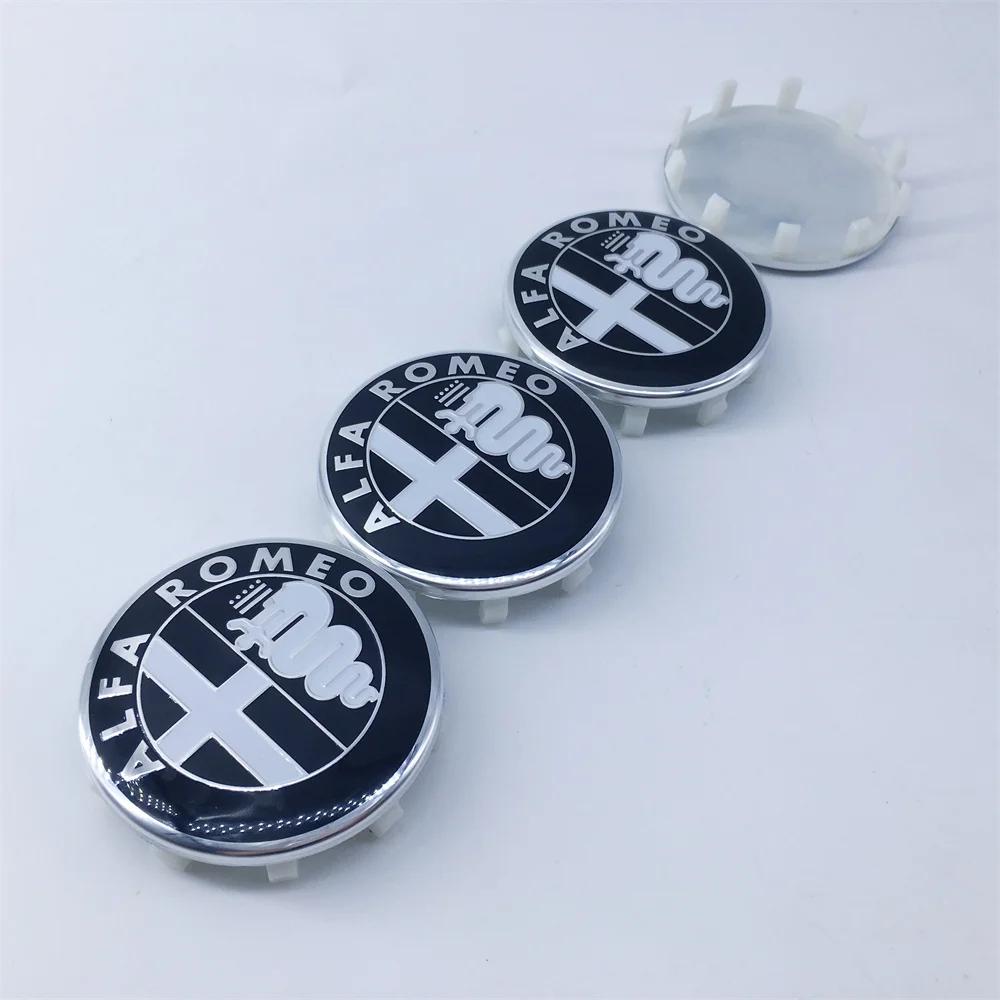 60mm 10-Pin GTAM Auto-Radnabenabdeckungen 4 Stück Für Alfa Romeo Giulia Giulietta MITO Stelvio GT Emblem Tuning Zubehör