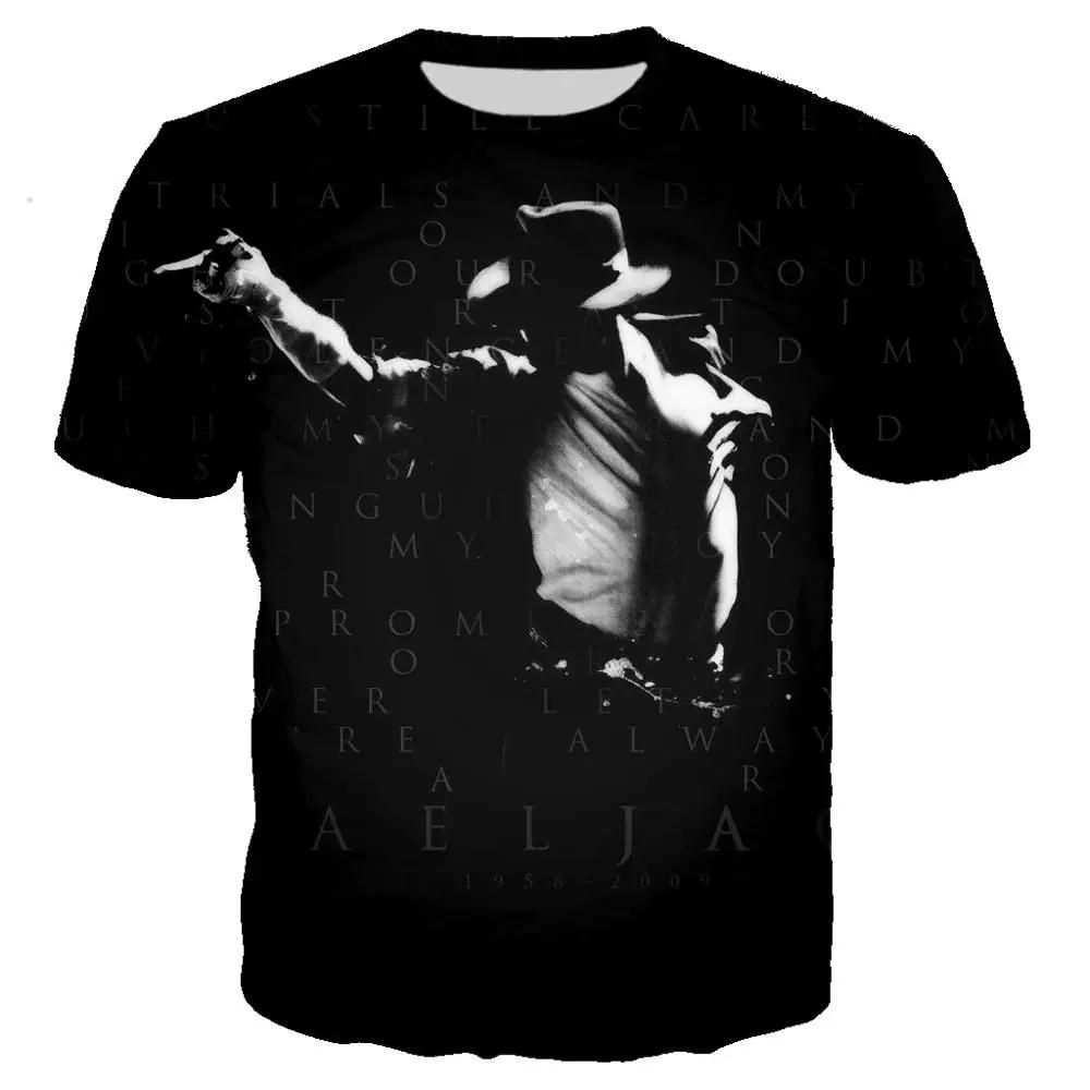 2026 Michael Jackson Printed 3D T-shirt Unisex Summer Casual Streetwear Hip Hop Short Sleeve Fashion Harajuku Oversized Tops