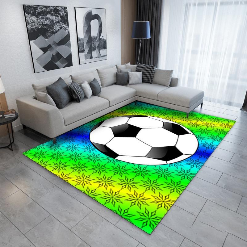 3D Football Large Carpet Rug for Home Living Room Bedroom Sofa Doormat Decor Children Play Area Rug Carpet Non-slip Floor Mat