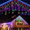 40M Icicle String Lights LED Fairy Lights Christmas Garland With Remote Control For New Year Party Wedding Garden Terrace Decor