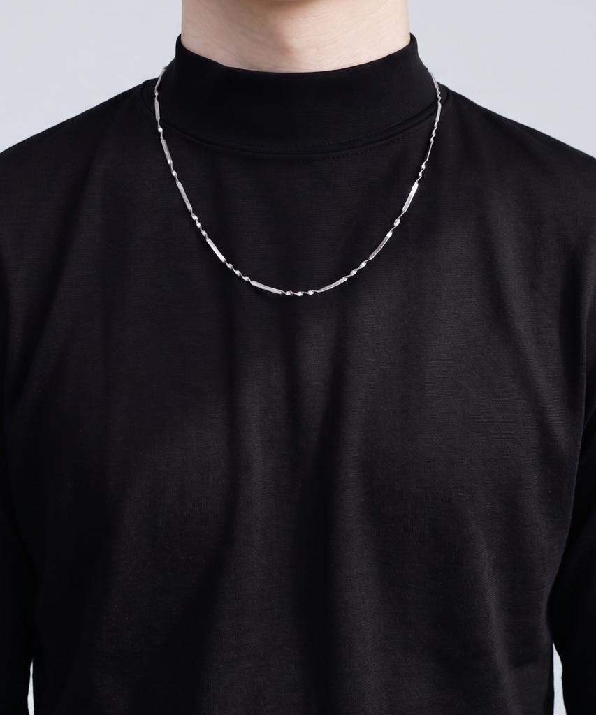Bassclef Men'S Surgical Steel Necklace Clef Axis Bar Nec