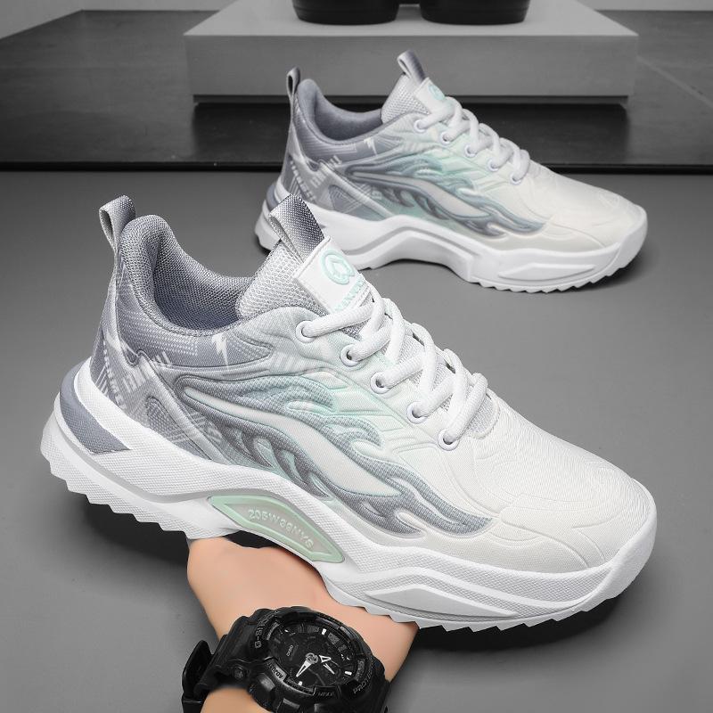 2024 Men's Breathable Mesh Sneakers - Thick-Soled, All-Match Running Shoes for Teens