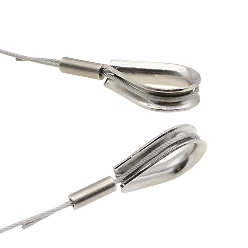 10Pcs Cable Wire Rope Protective Sleeve Triangular Cable Clamps Heavy Duty Thimble Rigging Accessory Fixing Workpiece