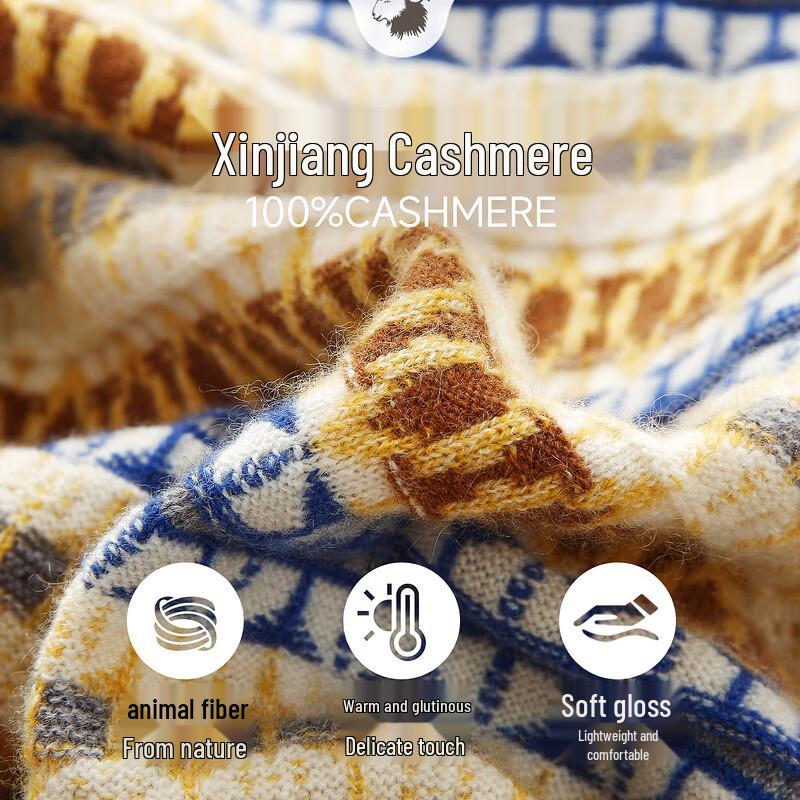 Women's Loose Fit Fair Isle Cashmere Sweater