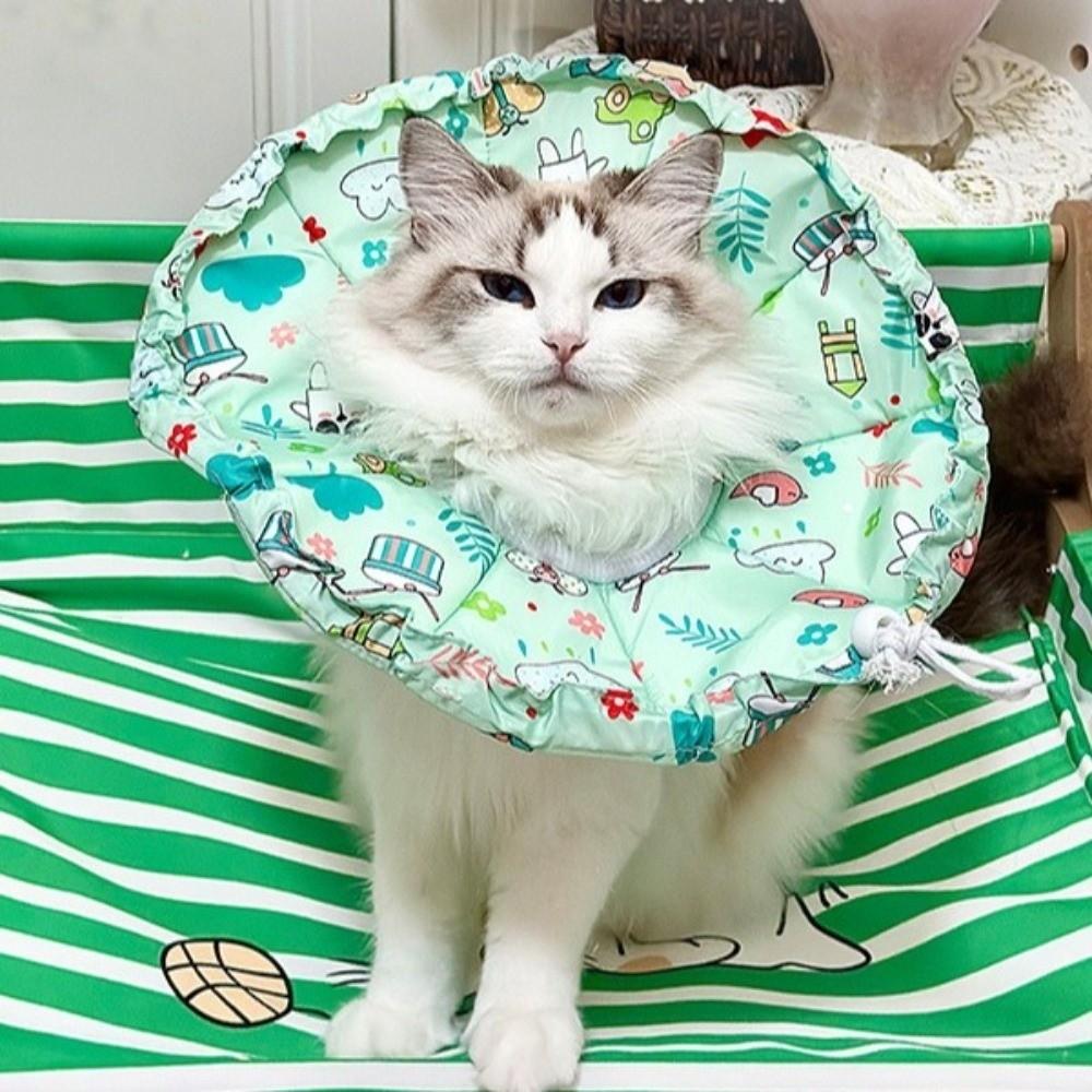 Anti Biting Pet Protective Cone Collar Cartoon Pattern Anti-licking Collar  Neck Recovery