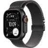 Apple Watch Ultra 3 GPS + Cellular - 49 mm - Gehäuse Schwarzes Titan - Armband Schwarzes Titan Mailänder Schlaufe - Groß