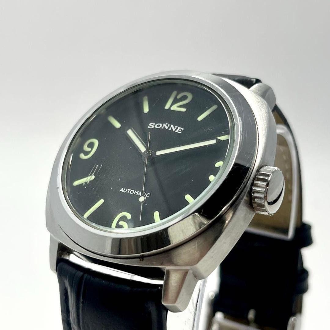 Used Sonne SONNE LUMINOUS Black Dial Watch Automatic Winding Men s