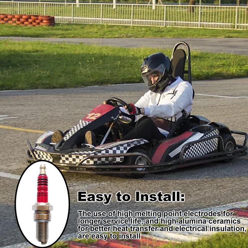 Motorcycle Spark Plug 1/3 Electrodes A7TC D8TC For GY6 CG 50 70 110 125 150CC Motorcycle ATV Scooter Dirt Bike Go Kart