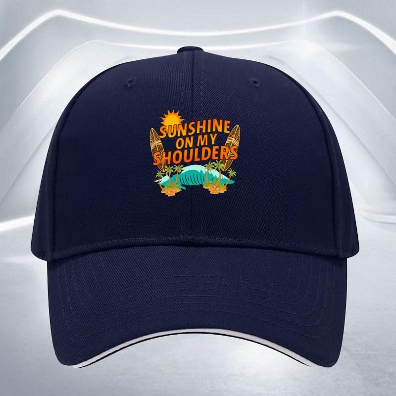 Sunshine On My Shoulders Beach Baseball Cap Polyester Adjustable Casual Outdoor Sports Hat One Size