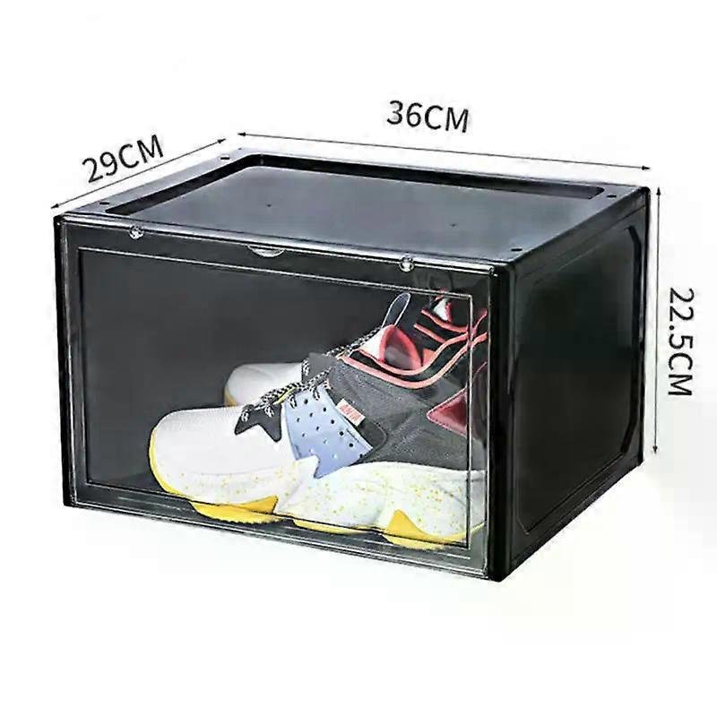 Shoe Box,Drop Front Shoe Box,Clear Plastic Stackable Sneaker Box,Shoe Containers,Acrylic Shoe Display Case Storage Boxes Bins