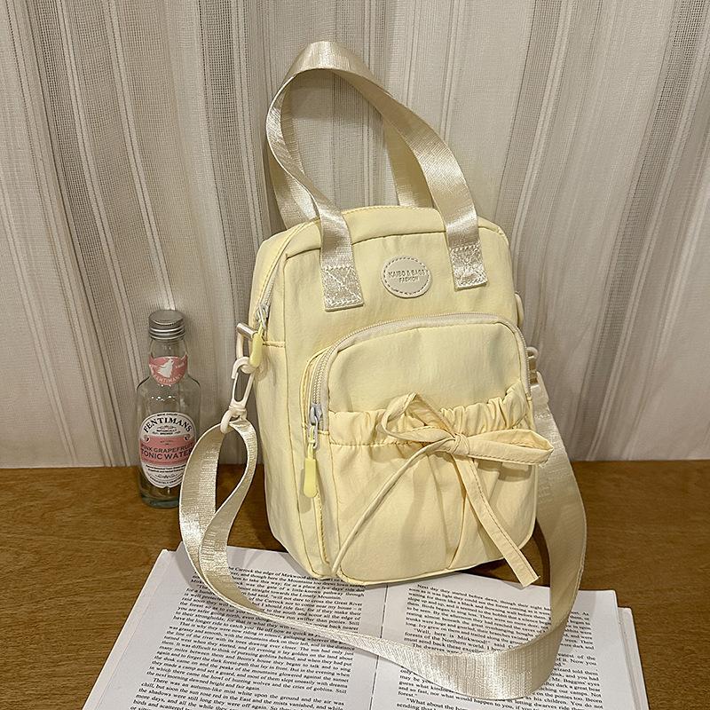 Casual Messenger Bag New Versatile Fresh Mobile Phone Bag College Style Student Class Shoulder Bag