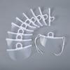 20Pcs Clear Plastic Catering Mask Hotel Beauty Chef Waiter Protective Mask Reusable Visible Splash Proof Mask