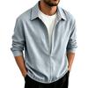Men's Long Sleeve Pullover Shirt for Spring and Fall Casual Wear