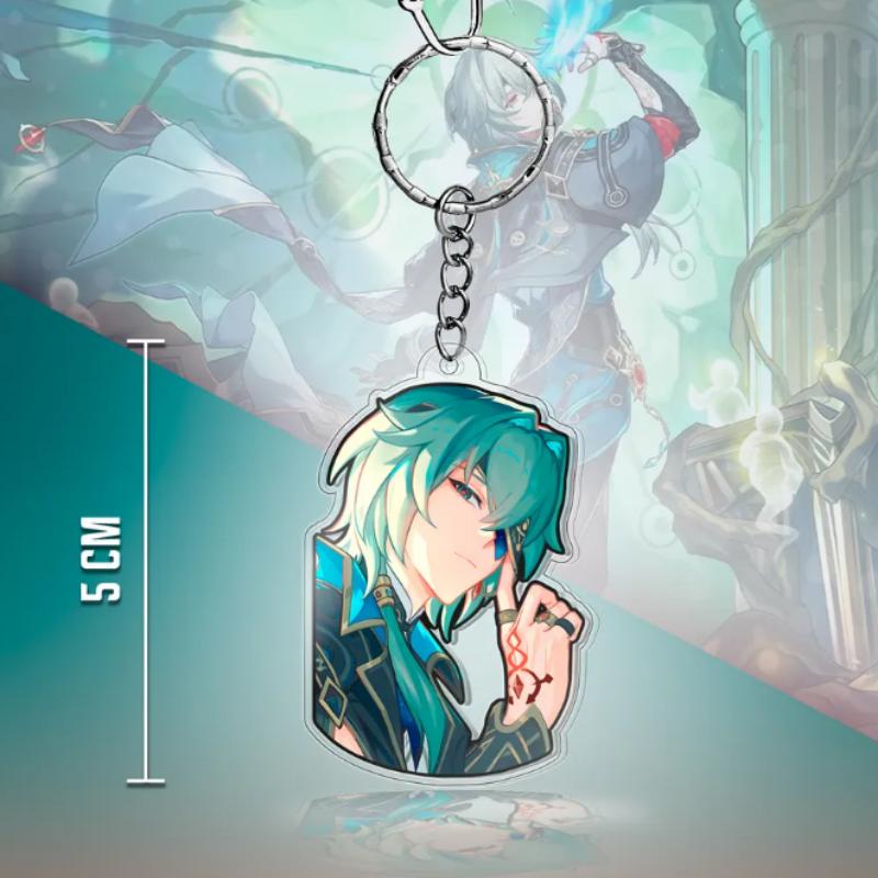 5Cm Acrylic Key Buckle for Honkai: Star Rail Phainon Acheron Castorice Anaxa Character Peripheral Keychain Pendant Premium Gift
