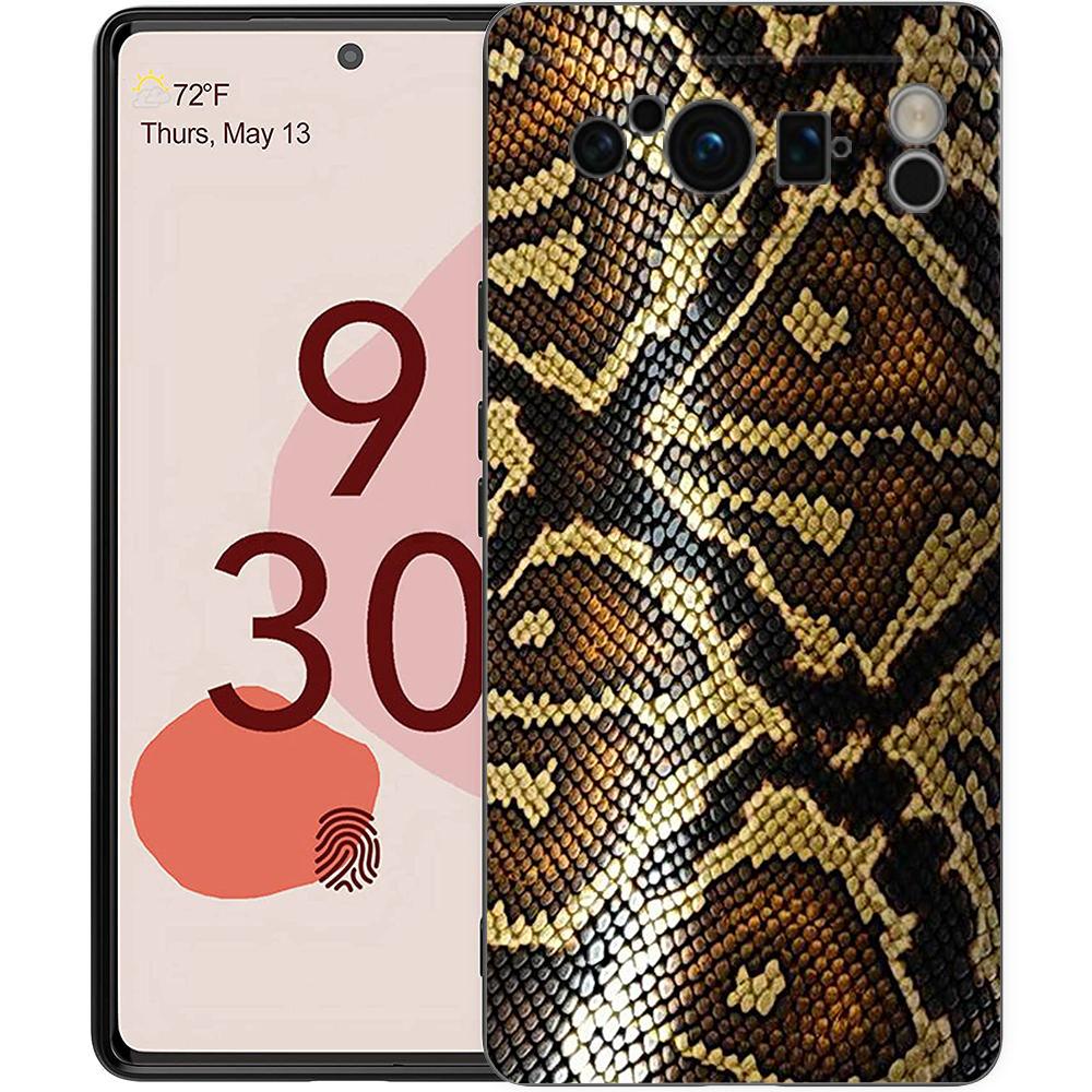 Довольно роскошный чехол для телефона из змеиной кожи для Google Pixel 8 7 6 Pro 6A 7A 5G мягкий силиконовый противоударный черный чехол из ТПУ Pixel 6 Pro