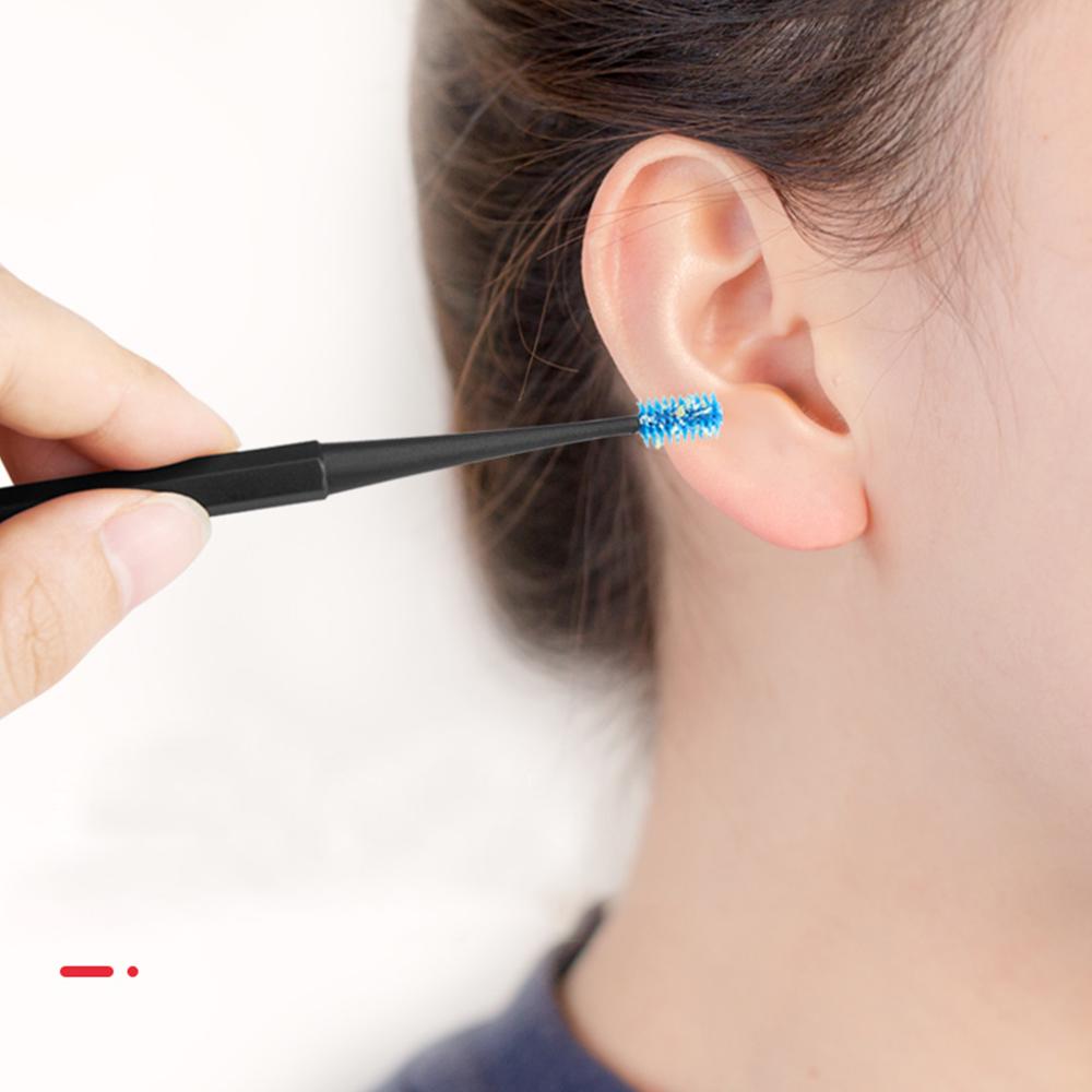 9pcs/set Ear Cleaner Kits Stainless Steel Earpick Wax Remover Curette Goose Feather Ear Pick Ear
