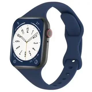 Dünnes Silikonarmband für Apple Watch 40 mm 44 mm 45 mm 41 mm 38 mm 42 mm, einfarbiges Armband für IWatch Serie 1 2 3 4 5 6 SE 7