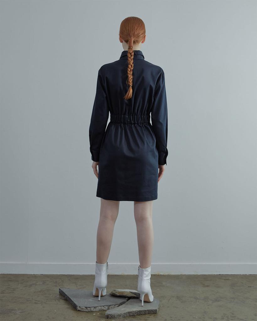 SALON DE SEOUL Zenith Shirt Dress - Navy
