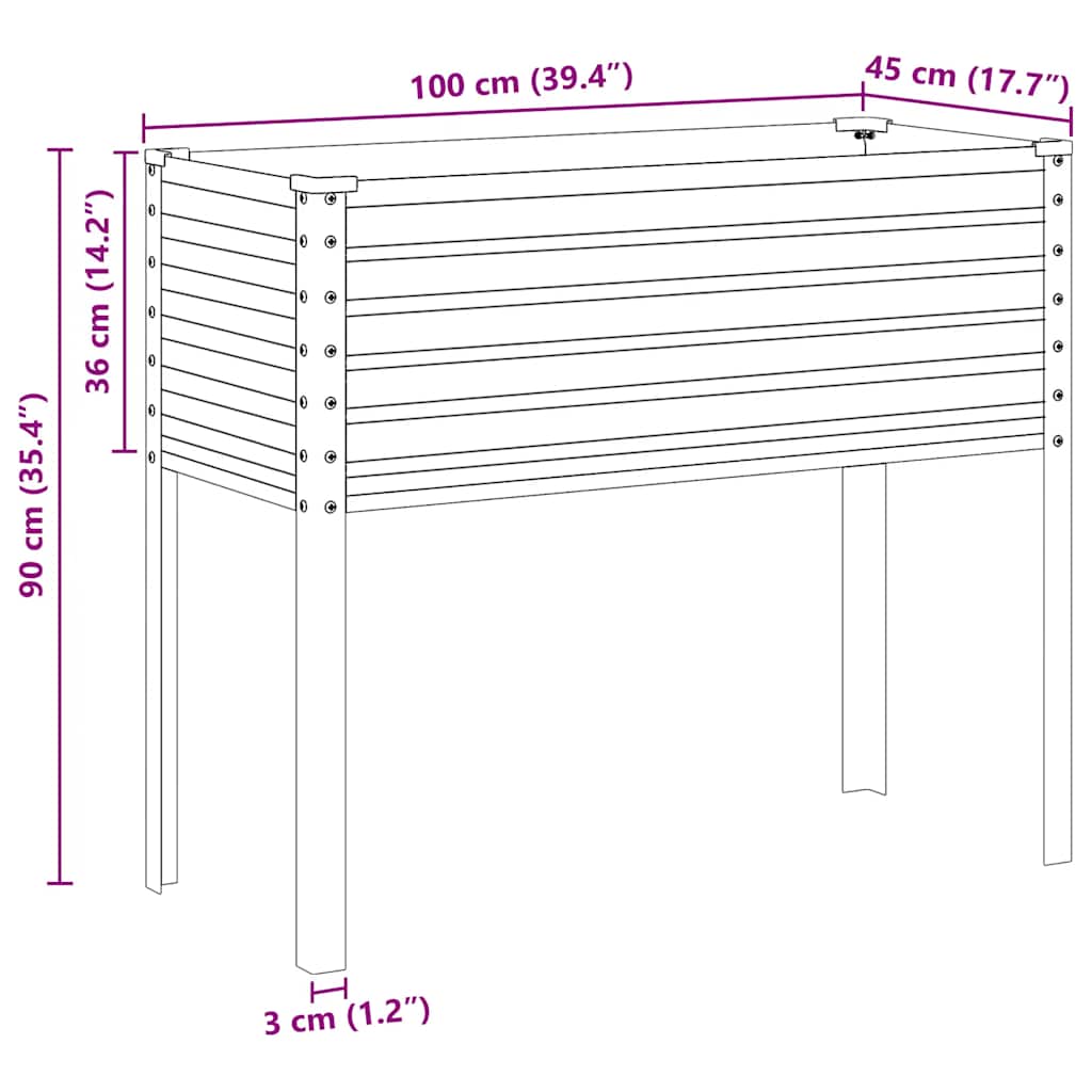 Vidaxl Donica Ogrodowa, Antracytowa, 100X41X90 Cm, Stal