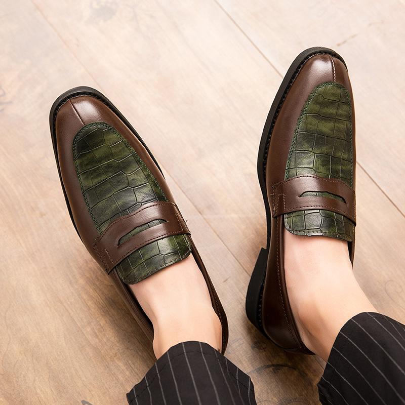 Fashion Men Casual Shoes Autumn Leather Loafers Office Dress Shoes For Men Driving Moccasins Comfortable Slip On Party Fashion Shoes Man