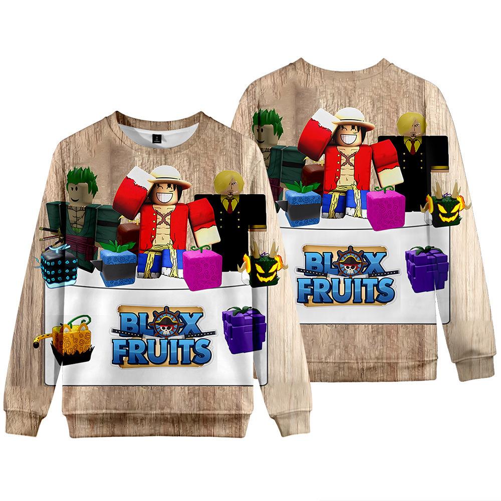15 Colors Women Men's BLOX Print Hoodies Round Neck Sweatshirts Man Travel Pullover Male Top Streetwear Outdoor Tracksuit