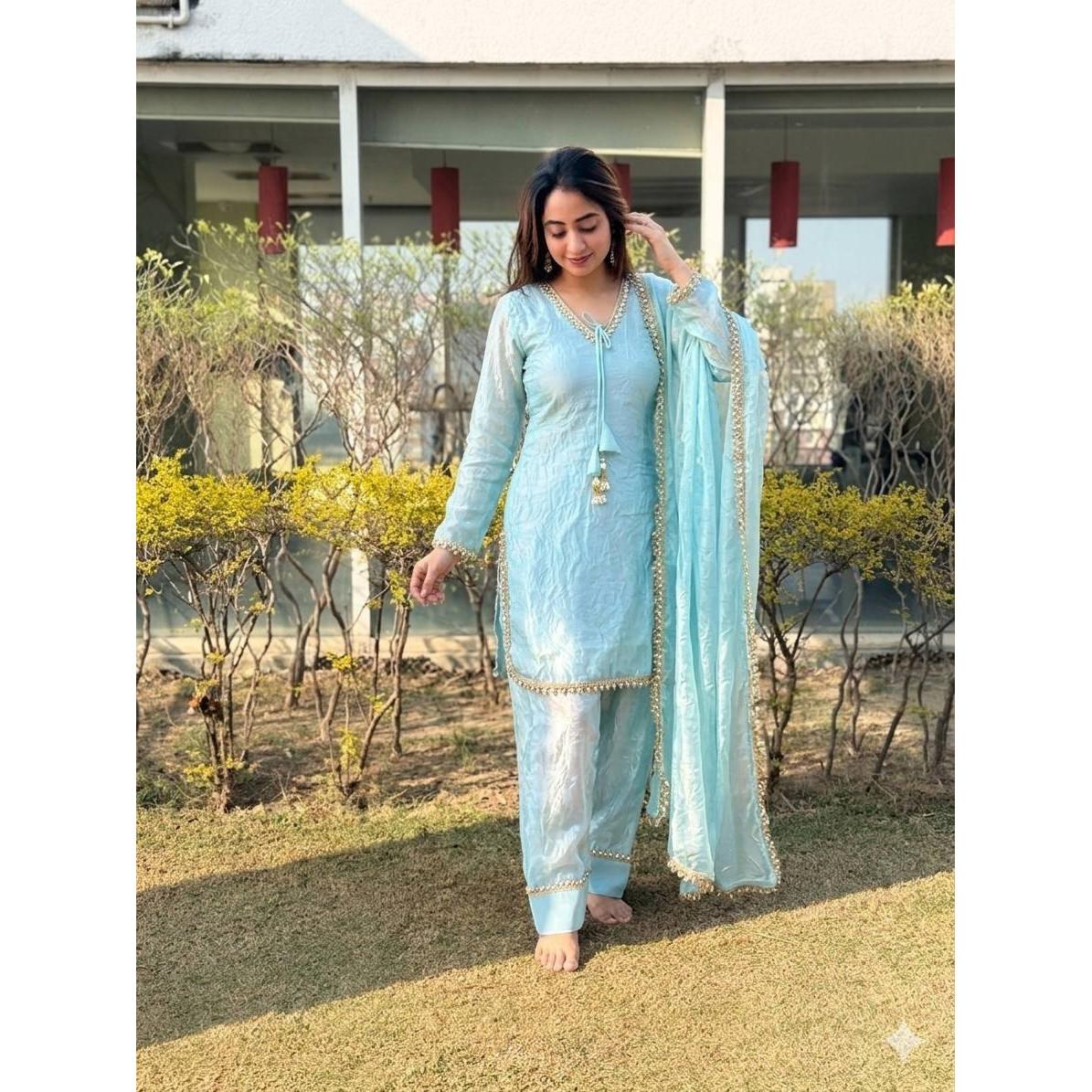 Beautiful Paksiatni Ethnic Salwar Kameez Indain Party Wear Salwar Suit Dress L-40