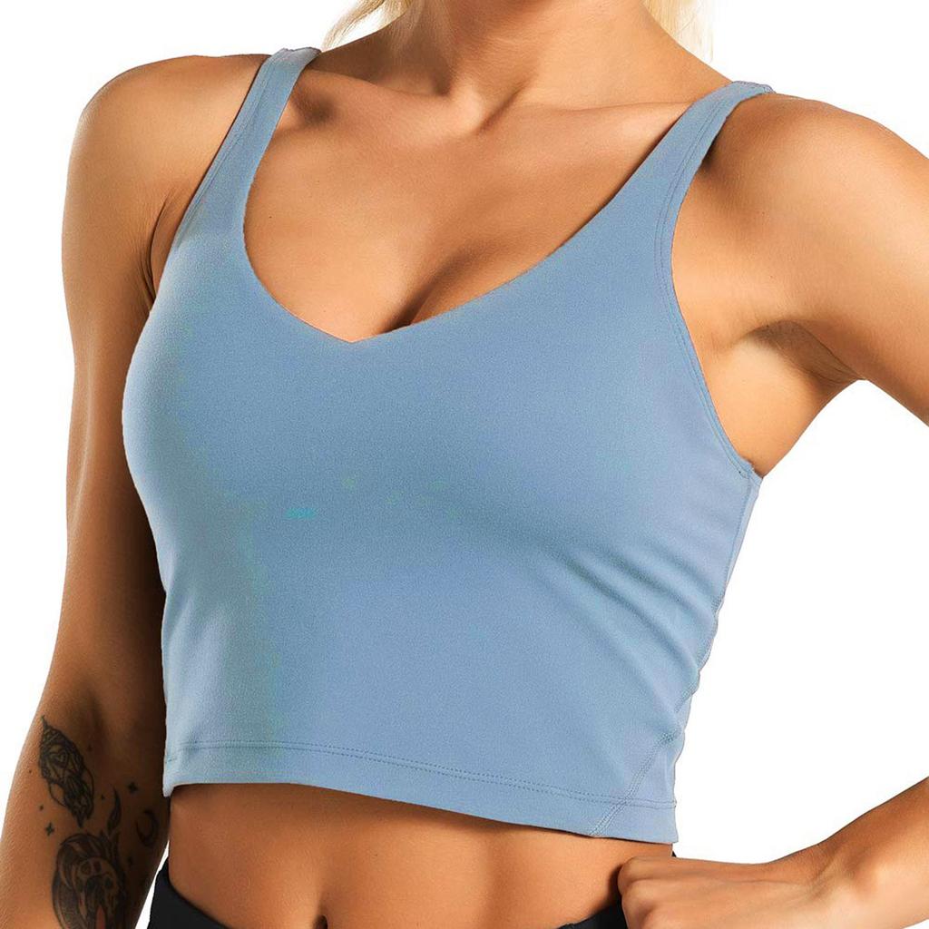 Women Sleeveless Crop Top Slim Fit Tank Top Stretchy Solid Color Basic U Neck Short Vest Shirt for Casual Wear