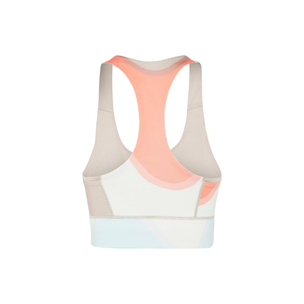 Adidas Marimekko Collaboration Logo Print Color Block Low Round Neck Sports Bra Women underwear Coral-Pink HR8172