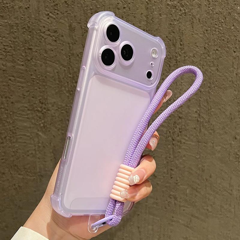 Роскошный Матовый Прозрачный Ударопрочный Чехол Для Honor X5C Plus X9D X8D X7D X6D X7C X6C X9C Чехол-Браслет На Руку Ремешок-Шнурок Силиконовый Чехол Honor X6b фиолетовый