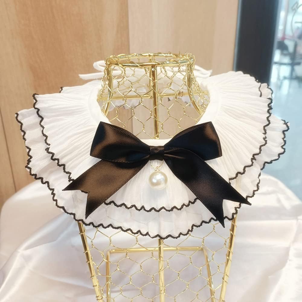 Pet lace bib Wedding Scarf Cat Teddy Neck Scarf Cute Dress up lace bib Bow Scarf Small pet boy Girls Cats Dogs