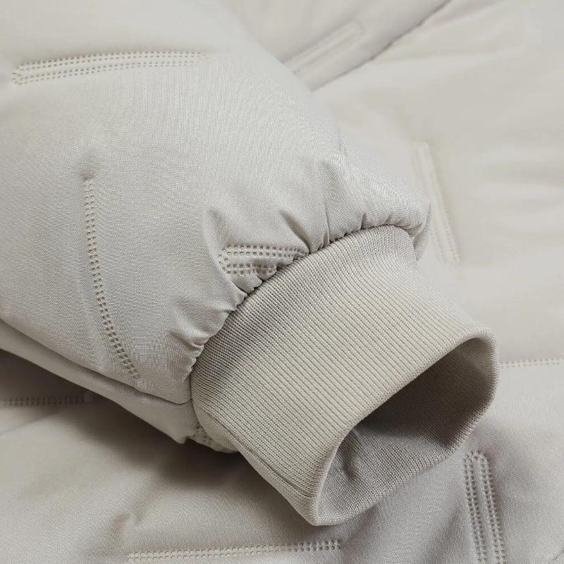 Autumn Spring Stand Collar Fleece Warm Coat Men Solid Loose Casual All-match Jacket Outwear