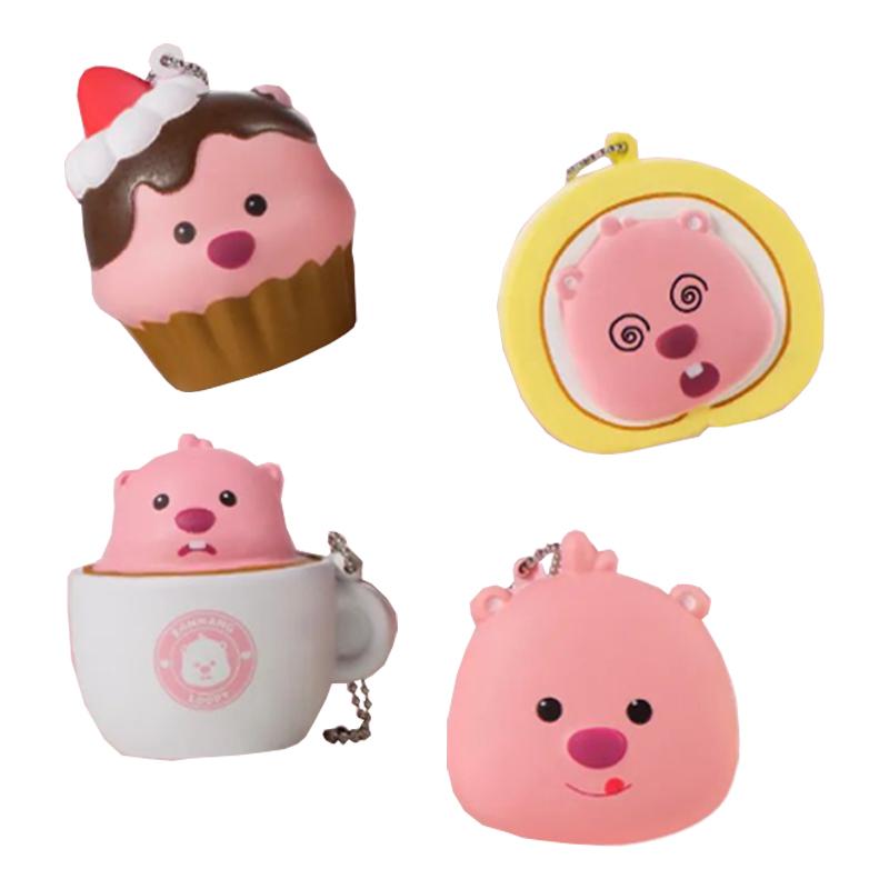 

New POP MART Loopy The Beaver ZANMANG LOOPY Zanmang Loopy Anime / Games Pendants PPMT-2311-0021 Unzip the keychain set
