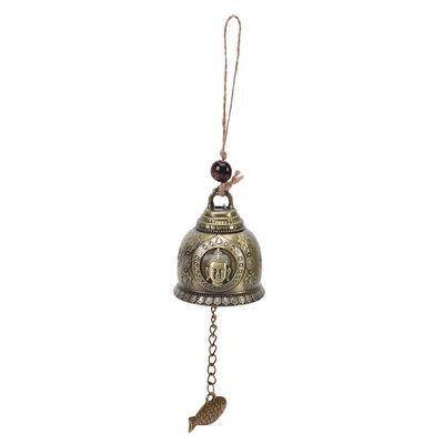Statue de Bouddha à motif de cloche, carillon éolien Feng Shui pour la bonne chance et la Fortune