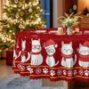 Christmas Cat Pattern Tablecloth, Round Table Square Table Cover Towel, Waterproof And Oil-Proof Dining Table Cloth, Coffee Table Dining Set