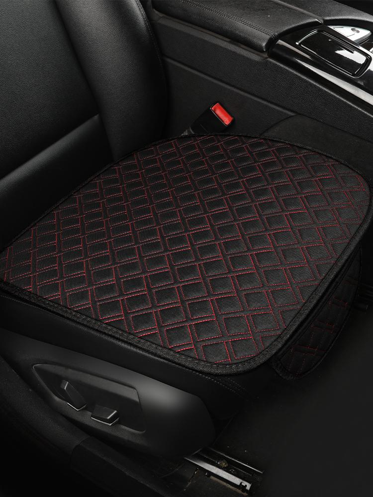 Car Seat Cushion, Dirt Resistant Linen Seat Cover, Small Three Pieces, Driver S Seat, Single Seat, Small Waist