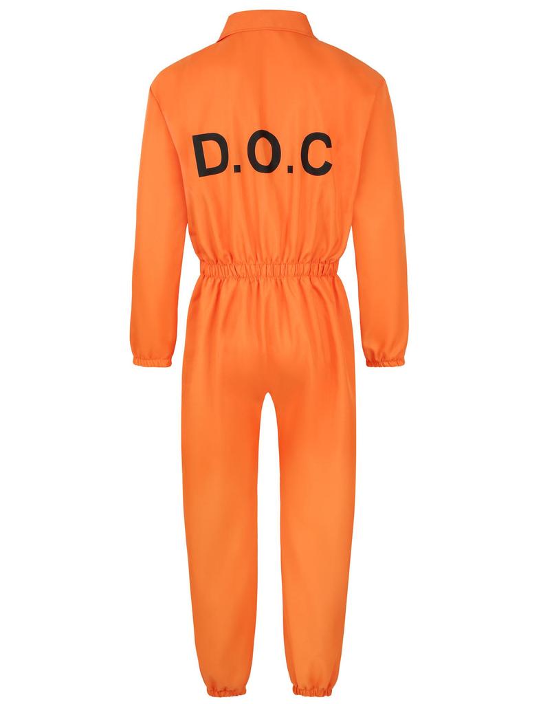 Unisex Halloween Cosplay Yellow Prisoner Costume for Adults and Kids