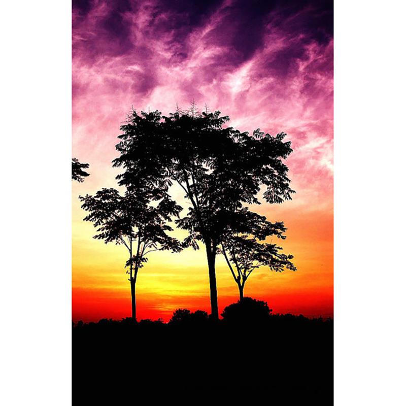 DIY Scenic 5D Diamond Painting Full Round Drill Tree Diamond Embroidery Cross Stitch Mosaic Cross Stitch Wall Art Home Decor