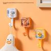 1PCS Cartoon Cute Creative Hook Free Punch Fun Animal Bouncing Hook Dormitory Bedroom Coat Hook Strong Sticky Hook