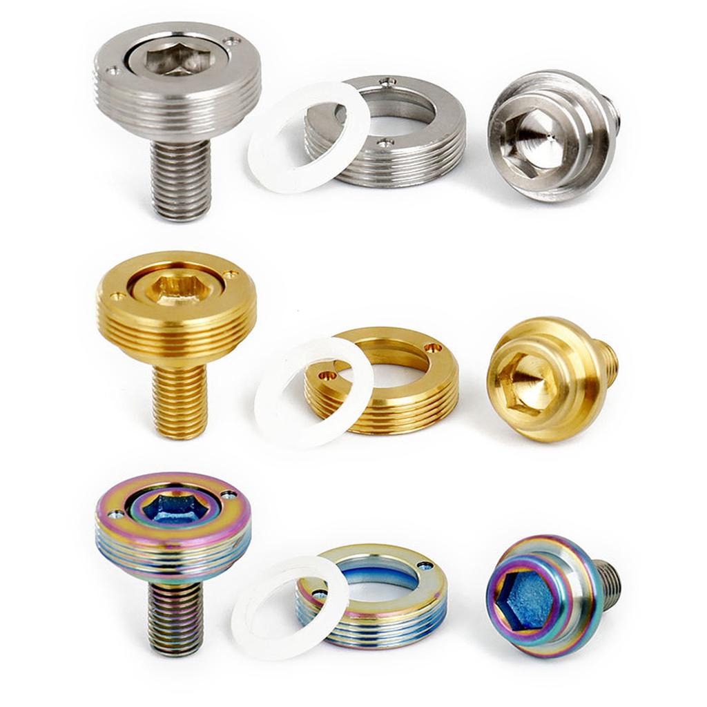 2Pcs 8mm Thread Screws Waterproof Sandproof Bicycles Crank Screws Inner Hexagon Threaded Screws Screw Lock Bike Bolts