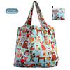 Printed Design Folding Shopping Bag Large Size Foldable Grocery Bag  for Storage