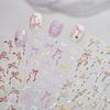 Tomoni Red Bow Minimalist Nail Art Stickers - Modern Embossed INS Style