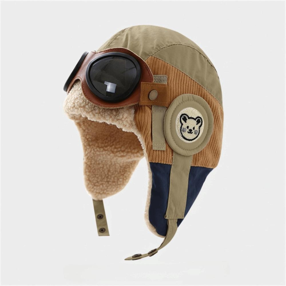 Cold Proof Pilot Hat Cute Cartoon Warm Hat Fashion Ear Protection Cap  Winter