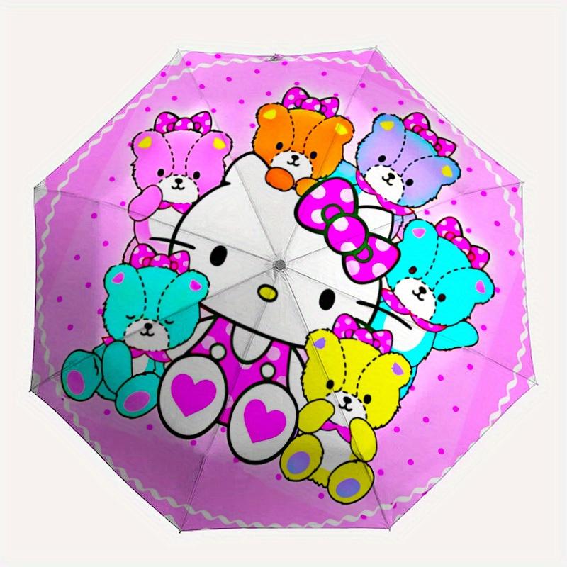 

1pc Hello Kitty Auto Personality Personality Umbrella 8-Bone Design Compact Gear for Outdoor Travel, Perfect Helloween Chrismas Gift for Friends or Fa
