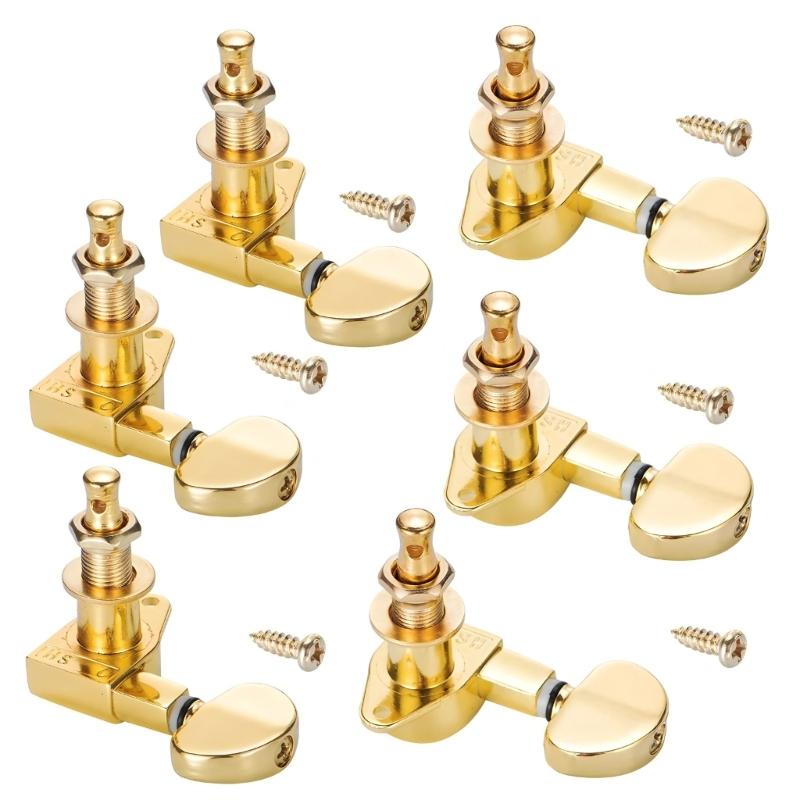 6Pcs Metal Guitar Tuning Key Machine Head String Tuners Replacement Guitar String Tuning Peg Guitar Accessories