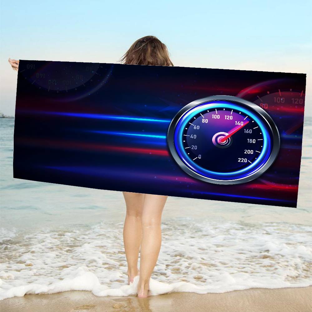 Car Racing Dashboard Area Bath Towel Microfiber Soft Water Absorbing Breathable For Girl Kids Decorative Cartoon Beach Towel