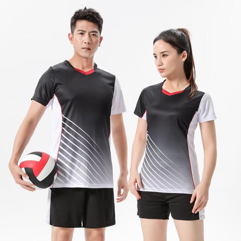 Men Women Short Sleeve Sports Shirts Quick Dry Breathable Volleyball Badminton Tennis Training