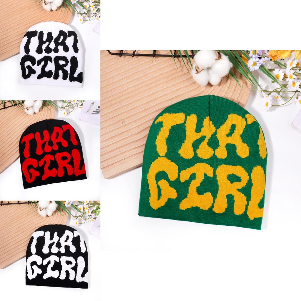 Knit Hat With Letter Embroidery For Winter Warmth Casual Unisex Street Style