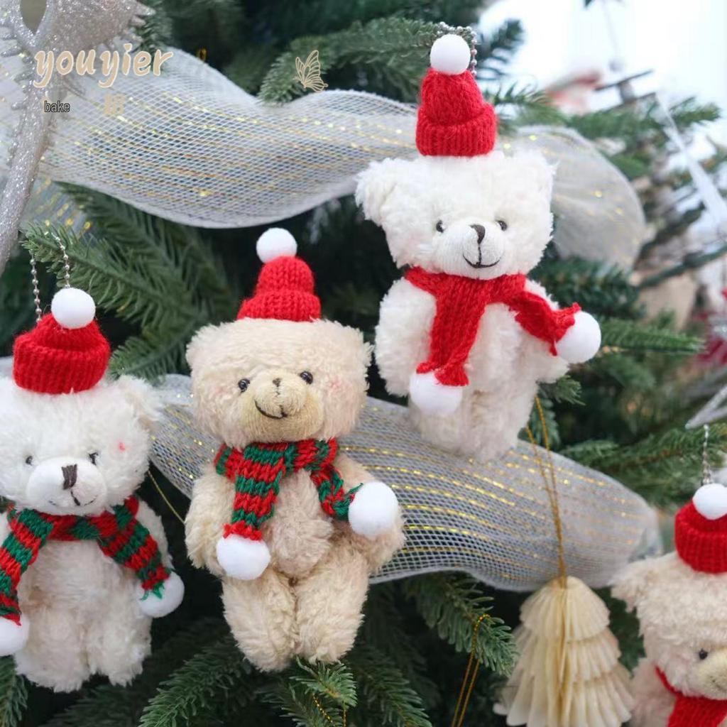 Cross-Border Christmas Bear Onesie Scarf: Cute Tree Decoration Pendant